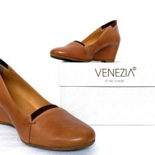 VENEZIA   - SKÓRZANE BUTY  CZÓŁENKA