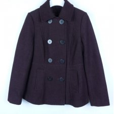F&F kurtka z wełną ciemny burgund 10 / 36