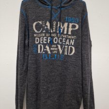 Camp David bluza sweter z kapturem męska M szara