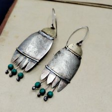 Dzwonki z turkusami kolczyki