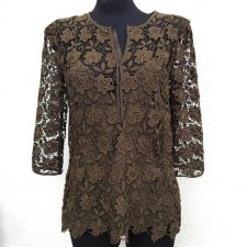 ZARA BASIC - GIPIUROWA BLUZKA