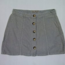 Denim Co spódnica mini sztruks guziki grey 14 / 40