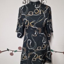 Mango sukienka w łańcuchy i podkowy XS S