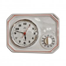 Ceramiczny zegar kuchenny z minutnikiem Peter, Niemcy lata 70.