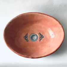 Ceramiczna umywalka "Na różowo"