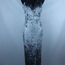 WAL G sukienka maxi z rozporkiem welur velvet 10 / S