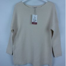 Pull & Bear sweter ecru bawełna akryl / S z metką