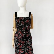 Jedwabna francuska sukienka vintage