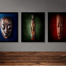 Maski - zestaw trzech fotografii Fine Art