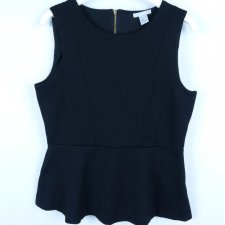 H&M czarna bluzka zip / L