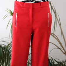 Czerwone spodnie 36, wysoki stan