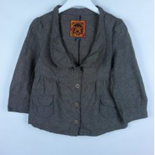 Zara Trf cienka kurtka płaszczyk vintage len bawełna / S