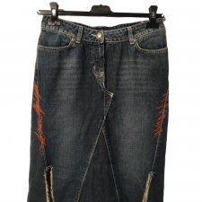 Ciemnogranatowa jeansowa spódnica M