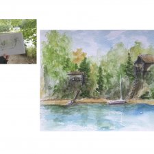 Autorska akwarela z podróży