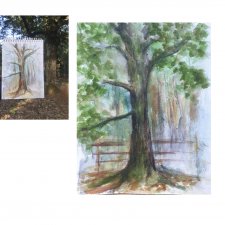 Autorska akwarela z podróży