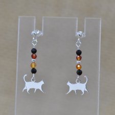 Kot / Kotek / Kotki - kolczyki sztyfty, srebro 925