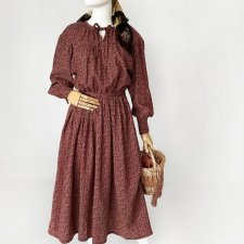 Cacharel wełniana sukienka vintage z lat 70-tych
