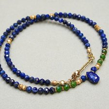 Lapis lazuli & diopsyd /choker/ - Szlachetna kolekcja