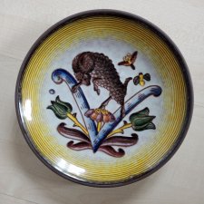 Kellinghusener Fayencen ozdobny talerz z motywem zodiaku baran