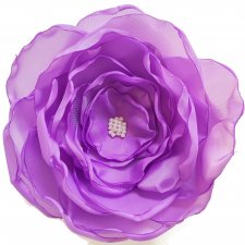 Duża broszka jasny fiolet  kwiatek kwiat 12cm