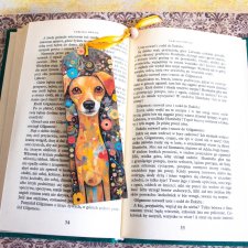 Drewniana zakładka do książki - Witaj piesku