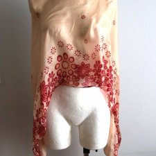 duży jedwabny  szal