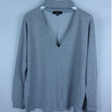 Missguided szara bluza bluzka dekolt 14 / 42