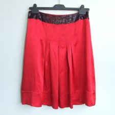 czerwona spódnica jedwab Monnari r. 40 silk