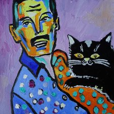 obraz do salonu ręcznie malowany freddie mercury