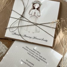 Oryginalna kartka komunijna z życzeniami