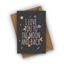 KARTKA WALENTYNKOWA- I LOVE YOU TO THE MOON AND BACK