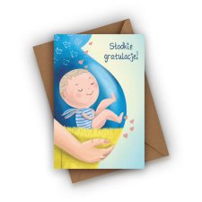 KARTKA Z OKAZJI NARODZIN DZIECKA- SŁODKIE GRATULACJE!