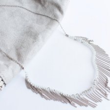 naszyjnik vintage łańcuszki koraliki