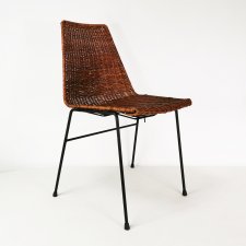 Minimalistyczne krzesło, proj. Gian Franco Legler, Włochy, lata 50.