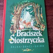 1963 Bracia Grimm "Braciszek i siostrzyczka" książka vintage