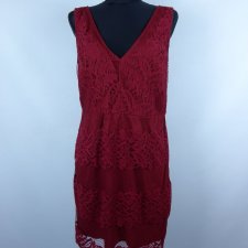 Next koronkowa sukienka do kolan bordo 12 / 40
