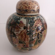 Piękny ceramiczny pojemnik motyw japoński
