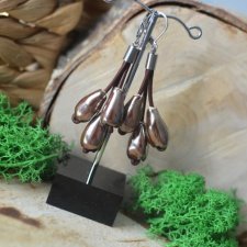 KOLCZYKI BELLS z ceramiką czekoladowe