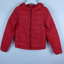 Pull&Bear lekka pikowana przejściowa kurtka z kapturem / M