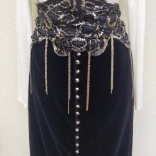 NILACO - ELEGANCKA  AKSAMITNA SPÓDNICA