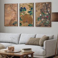 ZESTAW PLAKATÓW 50x70 cm Sztuka japońska z ptakami