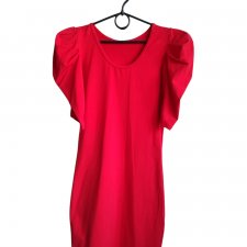 Czerwona bawełniana sukienka XS