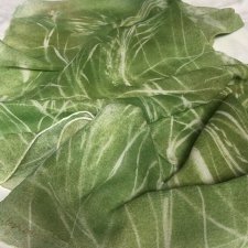 Silk - Green grass  - apaszka jedwabna ręcznie ręcznie malowana  - 95 x 95 żorżetta mgiełka