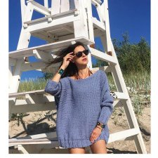 SWETER OVERSIZE BABY BLUE