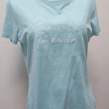 bluzka-koszulka damska t-shirt błękitny