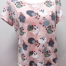bluzka-koszulka róż pudrowy bawełna