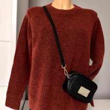 Ceglasty ciepły sweter Selected Femme r.M wełna alpaka