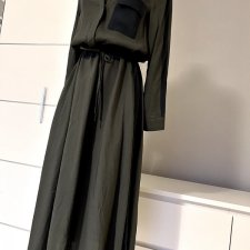Max&Co XS 34 sukienka ciemnozielona długa firmy premium