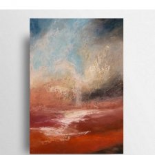 Pejzaż-praca  wykonana pastelami olejnymi