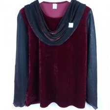 Style Mode bluzka welur imprezowa / XL